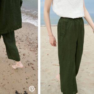 Linenfox Ocean Waffle Linen Trousers